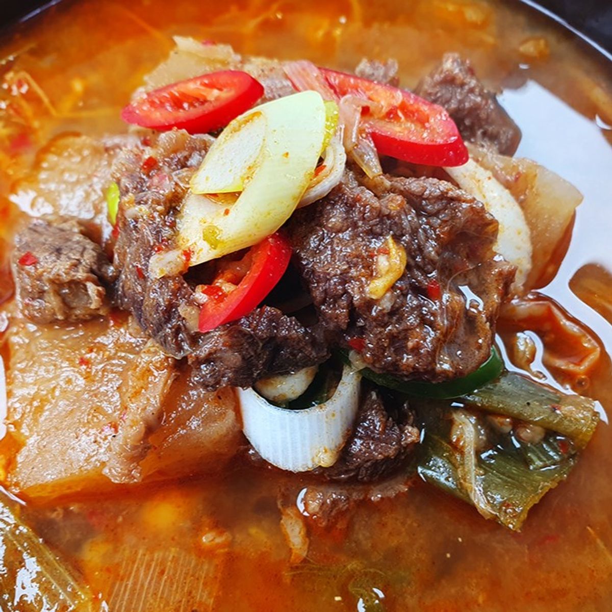Jjim Braised Kalbi Stew Dutch Oven Korean Galbi Jjim Korean Beef