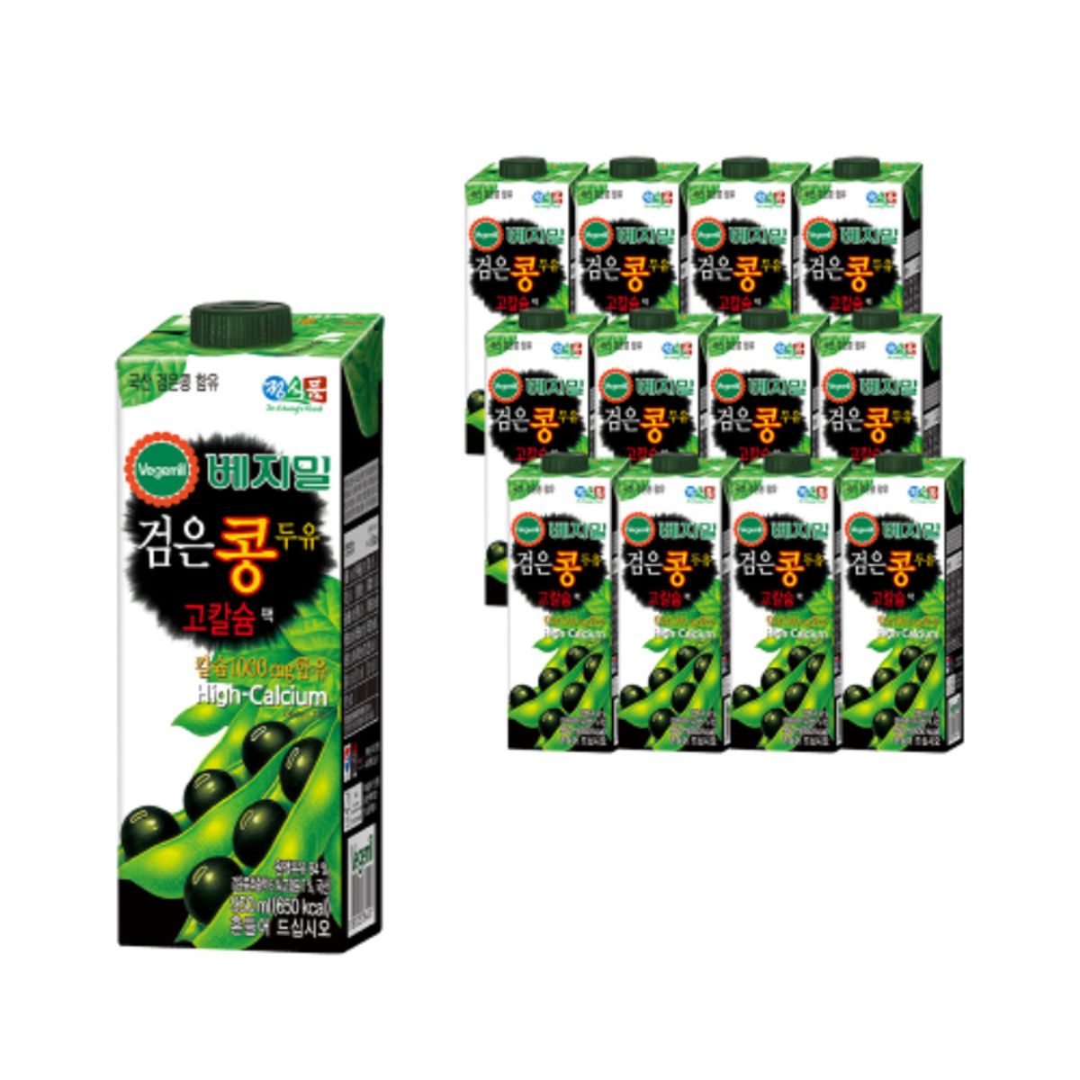 [대용량특가] 베지밀 검은콩 고칼슘 두유 190ml 72팩